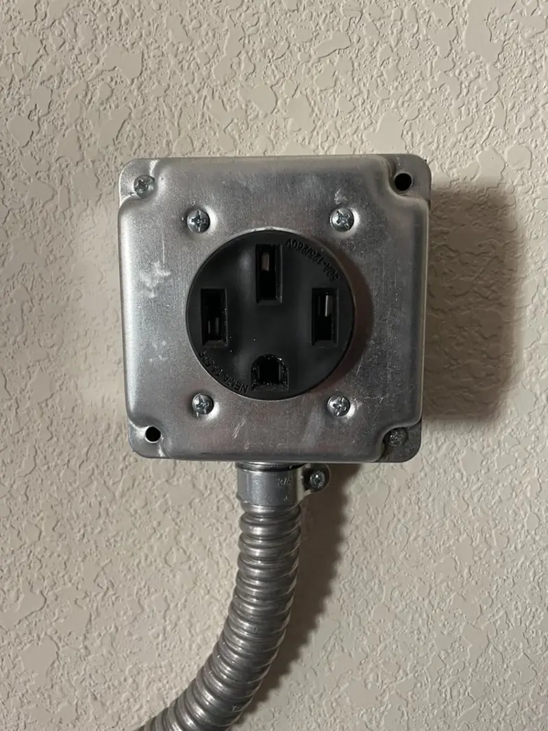 NEMA 14-50 outlet installed for Electrical Panel Upgrade in Canton